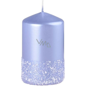 Emocio Frosted candle blue ice cylinder 60 x 100 mm