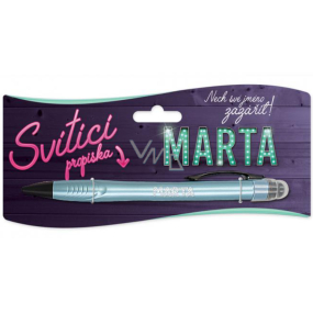 Nekupto Glowing pen with the name Marta, touch tool controller 15 cm