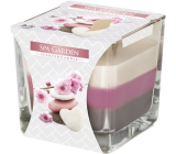 Bispol Spa Garden - Spa garden three-color scented candle glass, burning time 32 hours 170 g