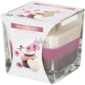 Bispol Spa Garden - Spa garden three-color scented candle glass, burning time 32 hours 170 g