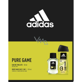 Adidas Pure Game 3 in 1 shower gel 250 ml + eau de toilette 50 ml, gift set for men