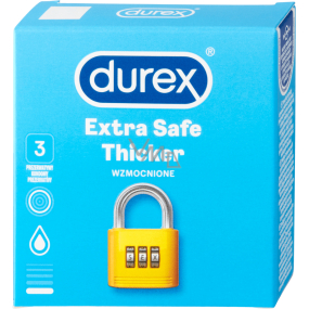 Durex Extra Safe Thicker latex condom, thicker, nominal width: 56 mm 3 pieces