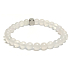 Agate white bracelet elastic natural stone, ball 6 mm / 16-17 cm, provides peace and tranquility