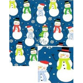 Nekupto Christmas gift wrapping paper 70 x 1000 cm Blue snowmen