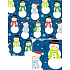 Nekupto Christmas gift wrapping paper 70 x 1000 cm Blue snowmen