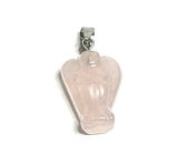 Rosie's Angel guardian pendant natural stone, hand cut 2 - 2,2 cm, stone of love