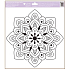 Template for adhesive film for glass paints Mandala filled circle 30 x 33,5 cm