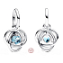 Charm Sterling silver 925 Aqua circle of eternity March, pendant on bracelet symbol