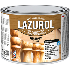 Lazurol Pragomat C1038 nitrocellulose varnish for wood 375 ml