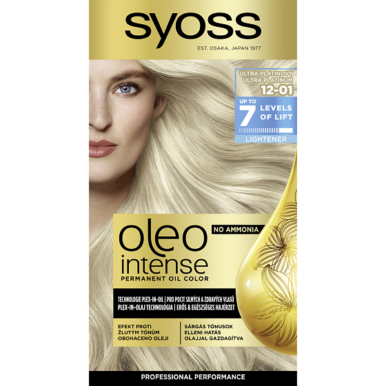 Syoss Oleo Intense hair color 12-01 Ultra platinum