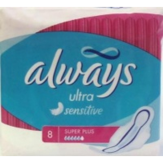 Always Ultra Sensitive Super Plus 8 Intimate Inserts