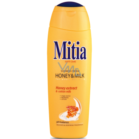 Mitia Soft Care Honey & Milk with honey extract 400 ml shower gel