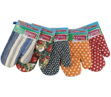 Clanax Kitchen Oven Mitt with Loop Various Designs and Colors 17 x 25 cm 1 piece