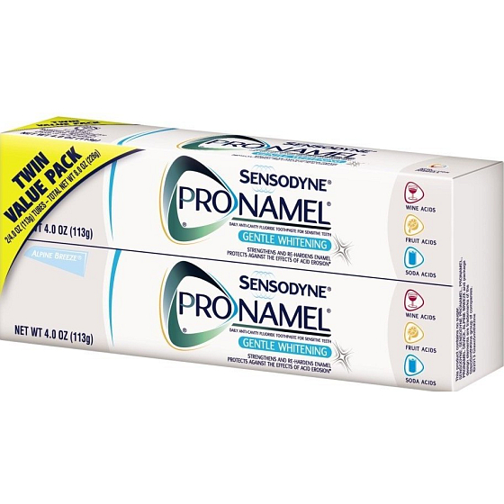 Sensodyne Pronamel Whitening toothpaste with a gentle whitening effect 2 x 75 ml, duopack