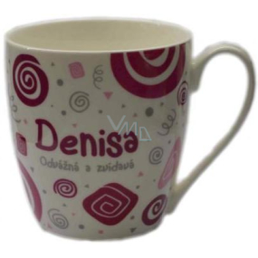 Nekupto Twister mug named Denisa pink 0.4 liter