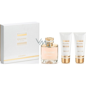 Boucheron Quatre Femme perfumed water for women 100 ml + body lotion 100 ml + shower gel 100 ml, gift set
