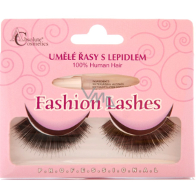 Absolute Cosmetics Fashion Lashes false adhesive lashes medium long curly black 76 black 1 pair
