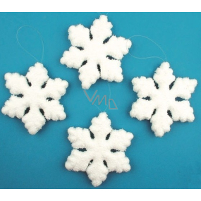 Large snow flakes for hanging 4 pieces 12 cm