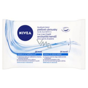 Nivea 3in1 Refreshing cleansing wipes normal and mixed 25 pieces