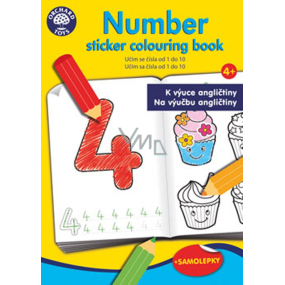 Ditipo Creative coloring book with stickers Numbers English 24 pages