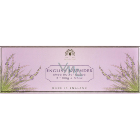English Soap English Lavender natural perfumed soap with shea butter 3 x 100 g