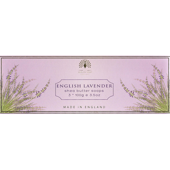 English Soap English Lavender natural perfumed soap with shea butter 3 x 100 g