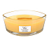 WoodWick Seaside Mimosa - Seaside Mimosa scented candle with a wooden wide wick and lid glass boat 453 g