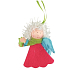 Angel of colorful color - blue wings for hanging 10 cm