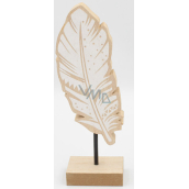 Nekupto Home Decor Decoration stand wooden feather 20 x 4 x 6 cm