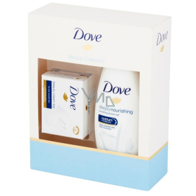 Dove Nourishing Deeply nourishing creamy shower gel 250 ml + toilet soap 100 g, cosmetic set