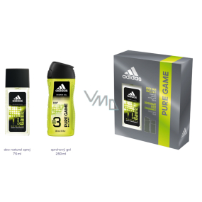 Adidas Pure Game perfumed deodorant glass for men 75 ml + shower gel 250 ml, cosmetic set