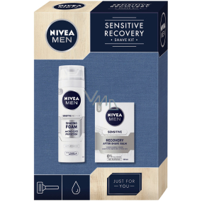 Nivea Men Sensitive Recovery After Shave Balm for Men 100 ml + Shaving Foam 200 ml, cosmetic set