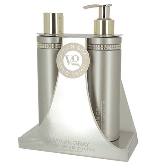 Vivian Gray Crystal Brown Body Lotion 250 ml + Shower Gel 250 ml, Cosmetic Set
