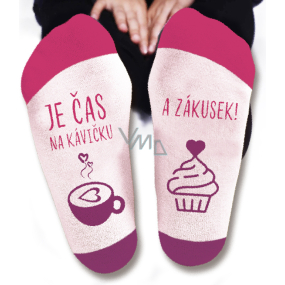 Nekupto Family gifts with humor Socks It's time for a coffee, size 39-42
