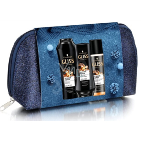 Gliss Kur Ultimate Repair hair shampoo 250 ml + hair balm 200 ml + express hair balm 200 ml + cosmetic bag, cosmetic set