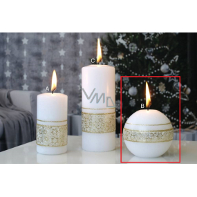 Lima Glitter Star candle gold ball 80 mm 1 piece