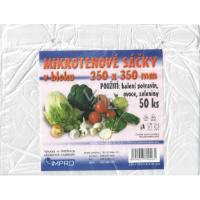 Impro Microtene bag in block 250 x 350 x 0,010 mm 50 pcs