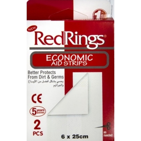 RedRings Economic Aid Strips patch cutting 6 x 25 cm 2 pieces