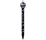 Colorino Rubberized pen Bulldogs black, blue refill 0,5 mm