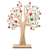 Wooden tree with colored stars 22 x 30 cm