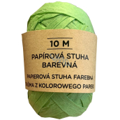 Albi Raffia natural paper ribbon Green 10 m