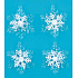 Ice flakes with hanging loop 5 cm 4 pieces
