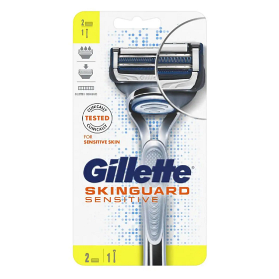 Gillette SkinGuard shaver + replacement heads 2 pieces for men
