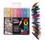 Posca Universal set of acrylic markers 0,7 - 1 mm Pastel colours 8 pieces PC-1M