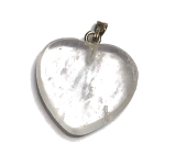 Crystal Heart Pendant natural stone 2 cm 1 piece, stone stones