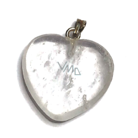 Crystal Heart Pendant natural stone 2 cm 1 piece, stone stones
