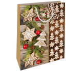 Nekupto Gift paper bag 32,5 x 26 x 13 cm Christmas gingerbread