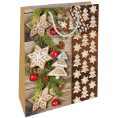 Nekupto Gift paper bag 32,5 x 26 x 13 cm Christmas gingerbread