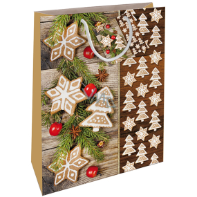Nekupto Gift paper bag 32,5 x 26 x 13 cm Christmas gingerbread