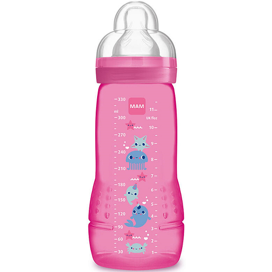 Mam Baby Bottle baby bottle for babies Pink 4+ months 330 ml